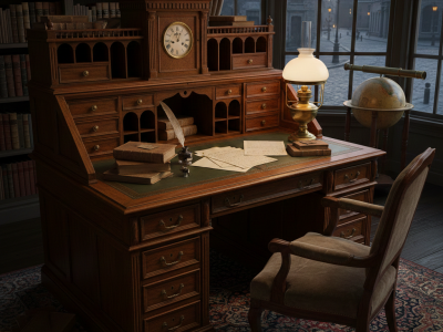 Victorian Mahogany Writing Desk c.1870