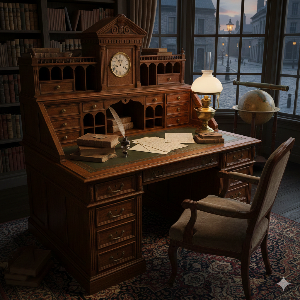 Victorian Mahogany Writing Desk c.1870