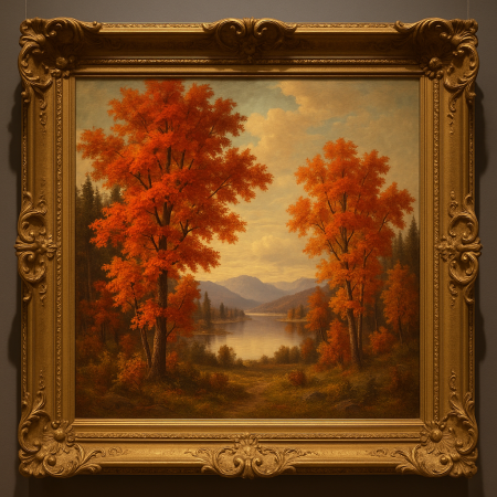 Canadian Landscape Oil Painting, Autumn c.1940