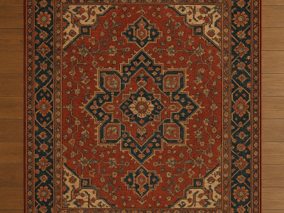 Antique Persian Tabriz Wool Rug c.1920